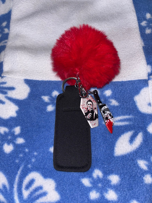 Horror Theme Chapstick Keychain